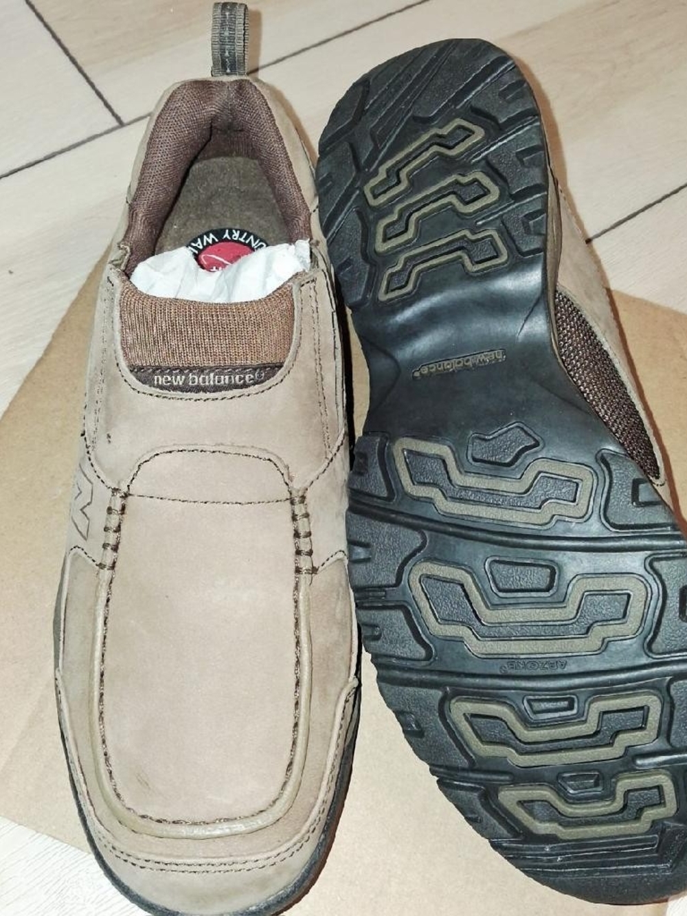 New Balance Men's Slip-On Loafers in Tan and Brown